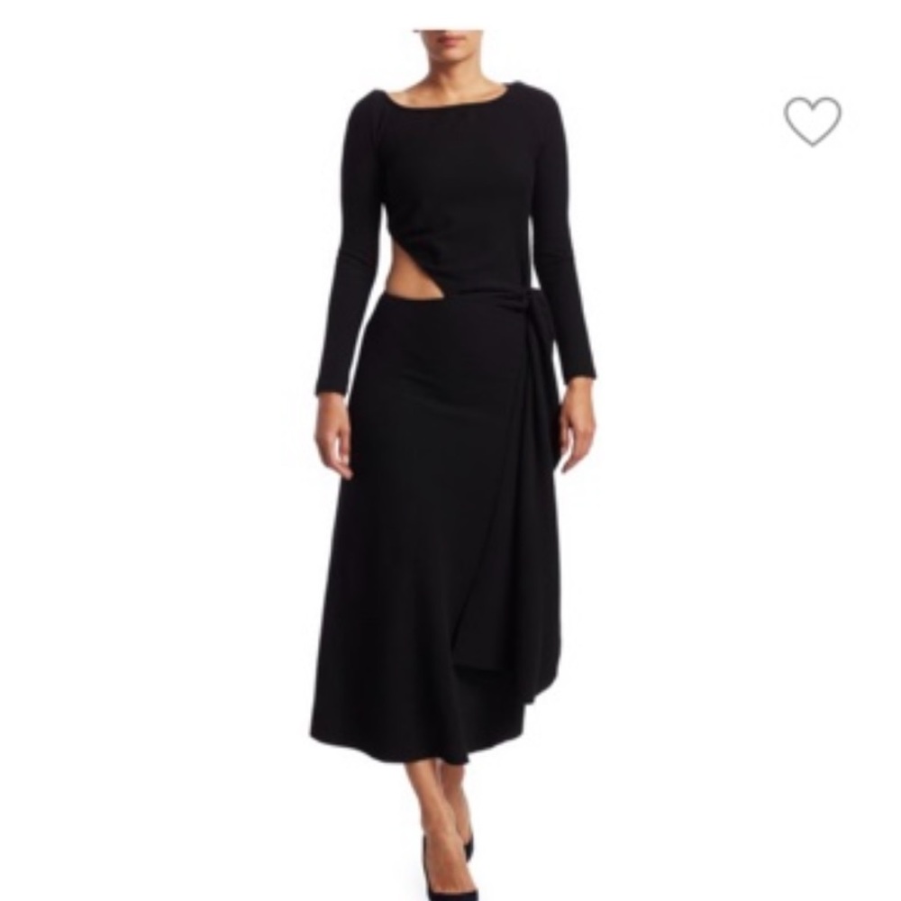 Cult Gaia Tina dress cutout knot black midi dress NWOT